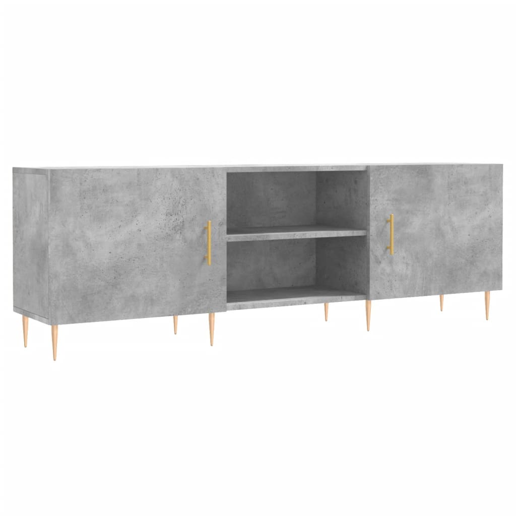 vidaXL Mueble de TV madera de ingeniería gris hormigón 150x30x50 cm