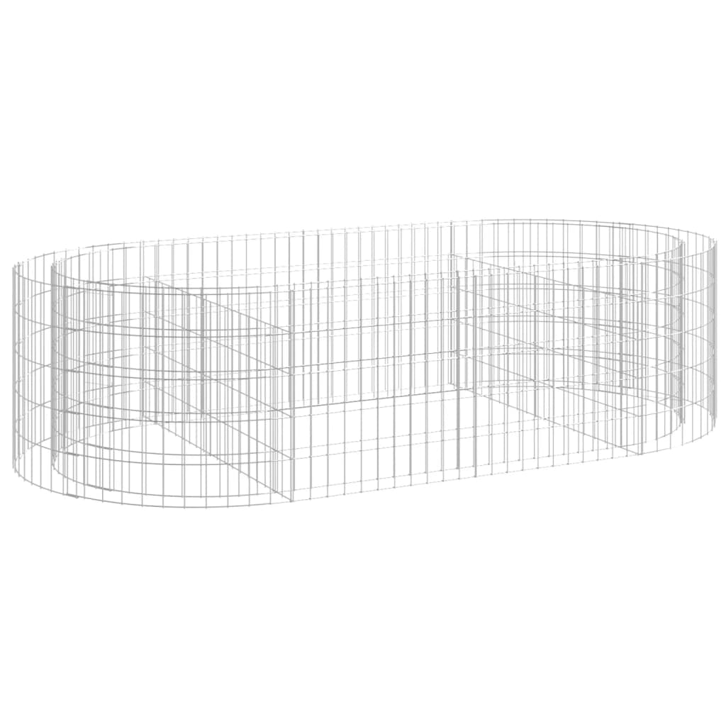 vidaXL Arriate de gaviones de hierro galvanizado 200x100x50 cm