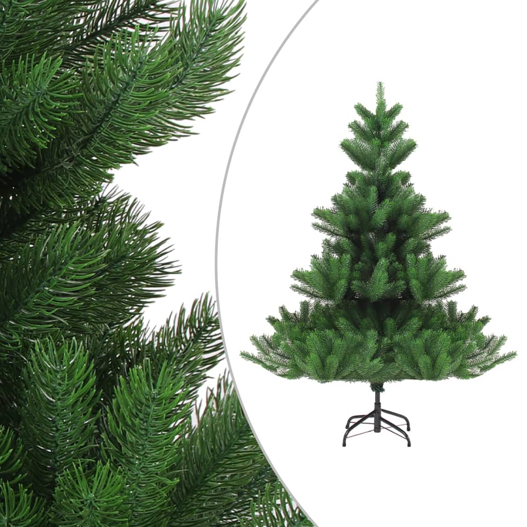 vidaXL Árbol de Navidad abeto Nordmann con LEDs y bolas verde 210 cm
