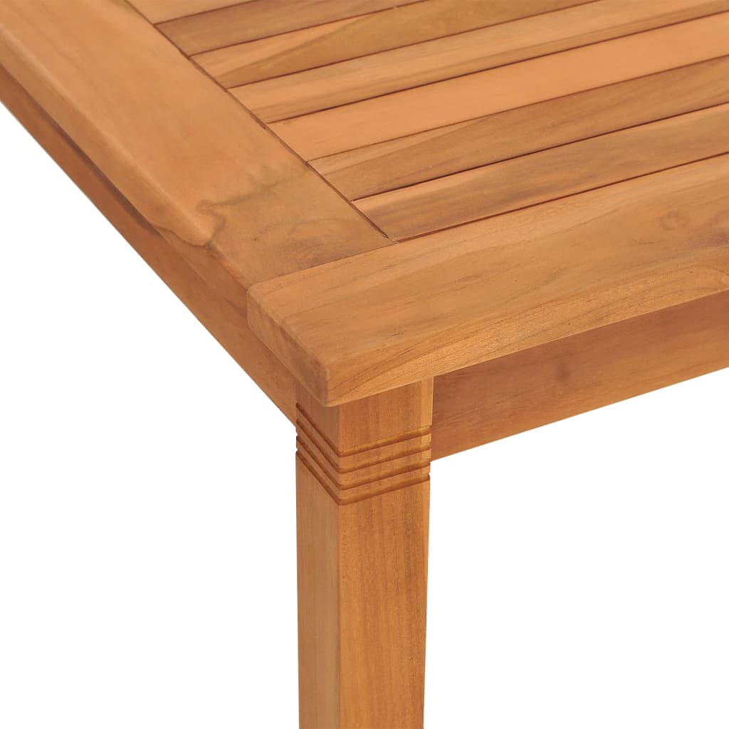 vidaXL Mesa de comedor de jardín madera maciza de teca 85x85x75 cm