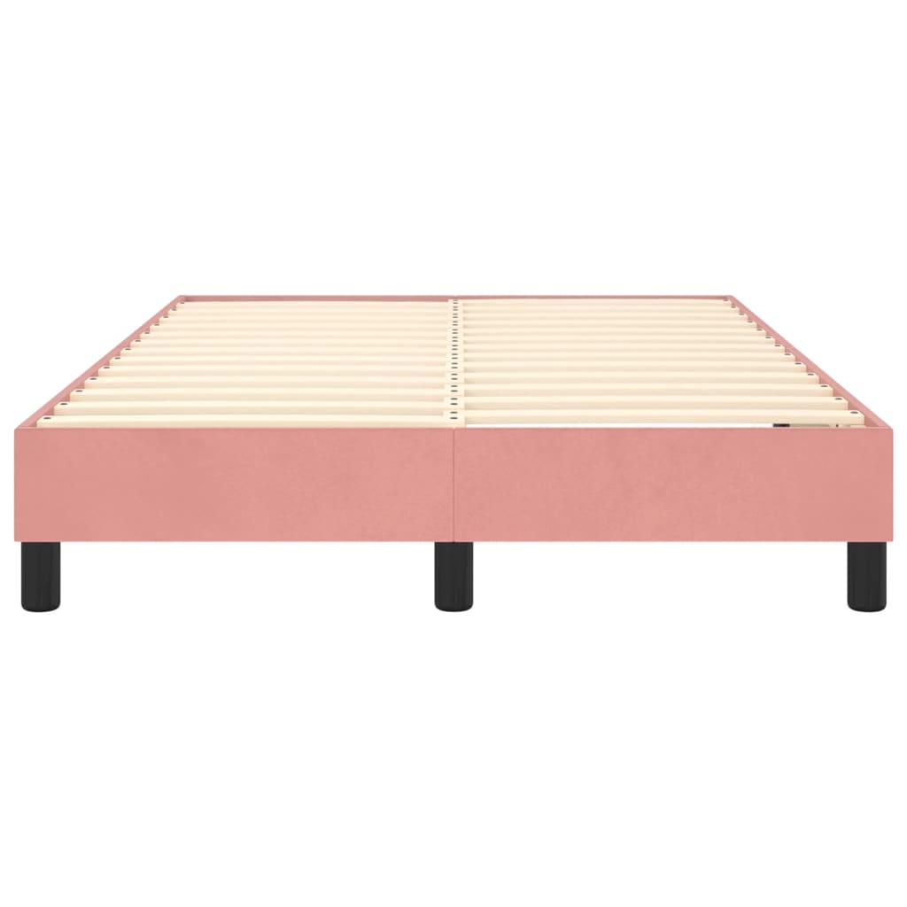 vidaXL Estructura de cama de terciopelo rosa 120x200 cm