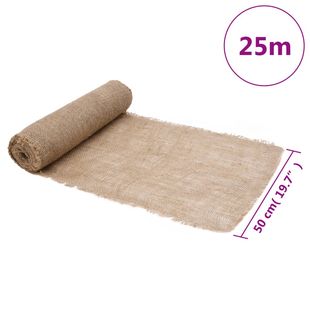 vidaXL Rollo de yute 0,5x25 m 100% yute 200 gsm