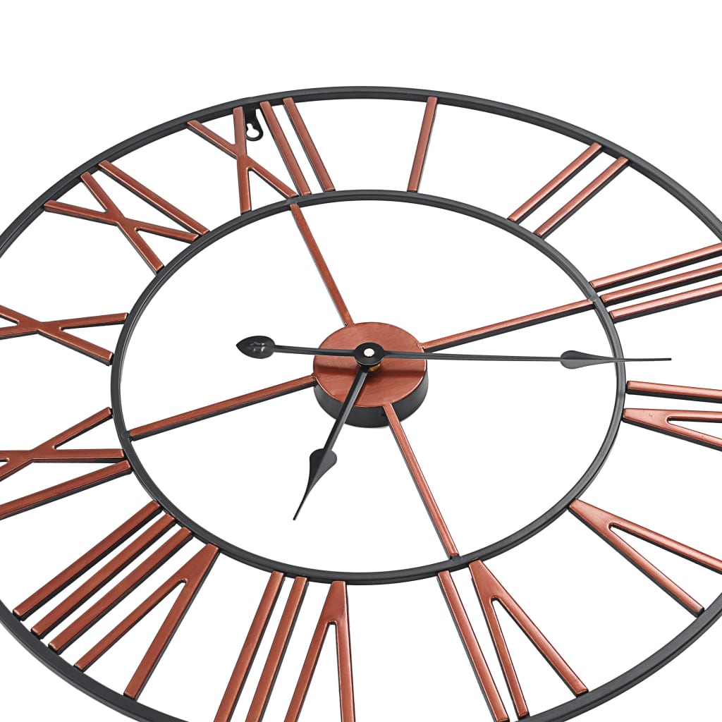 vidaXL Reloj de pared de metal rojo 58 cm