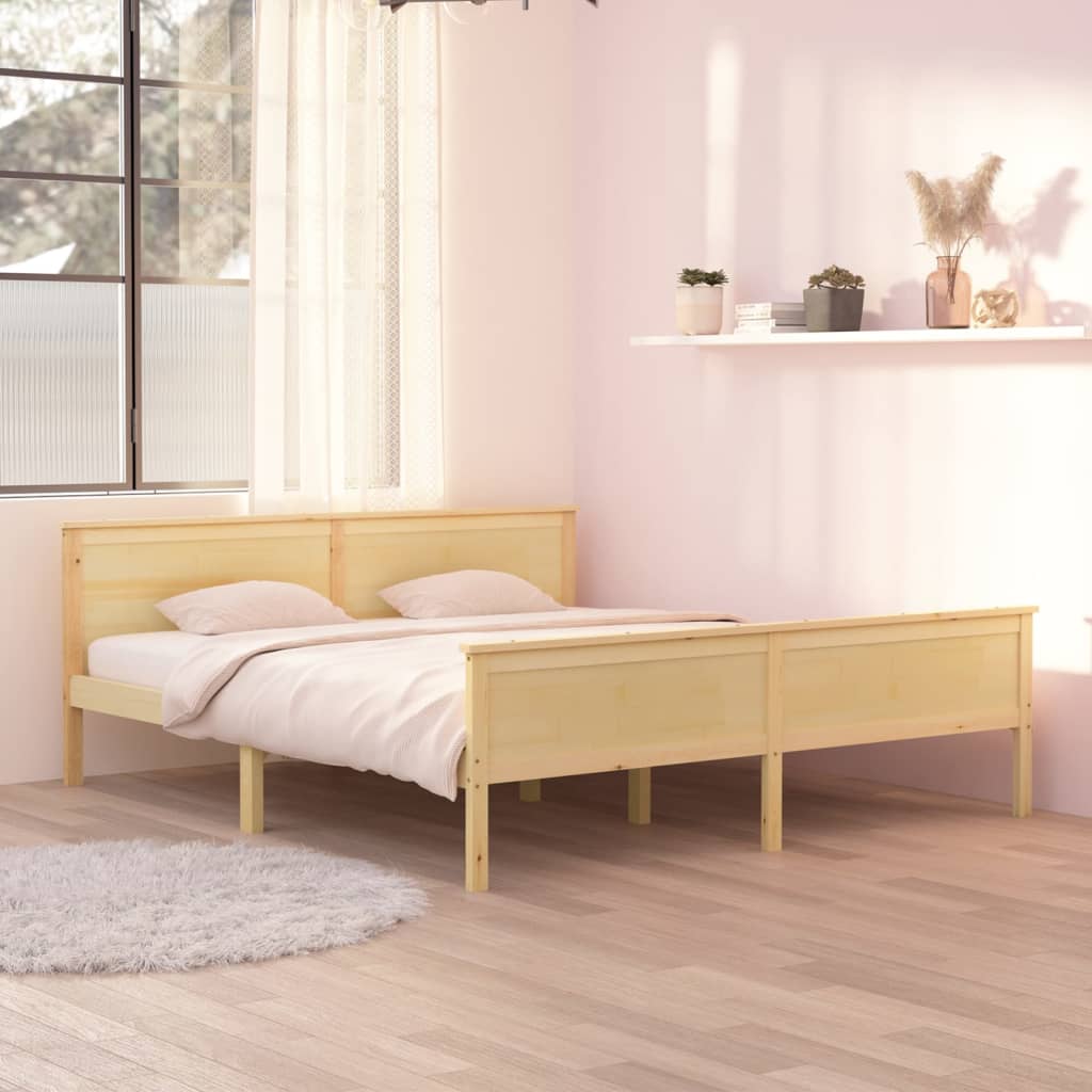 vidaXL Estructura de cama sin colchón madera maciza de pino 180x200 cm