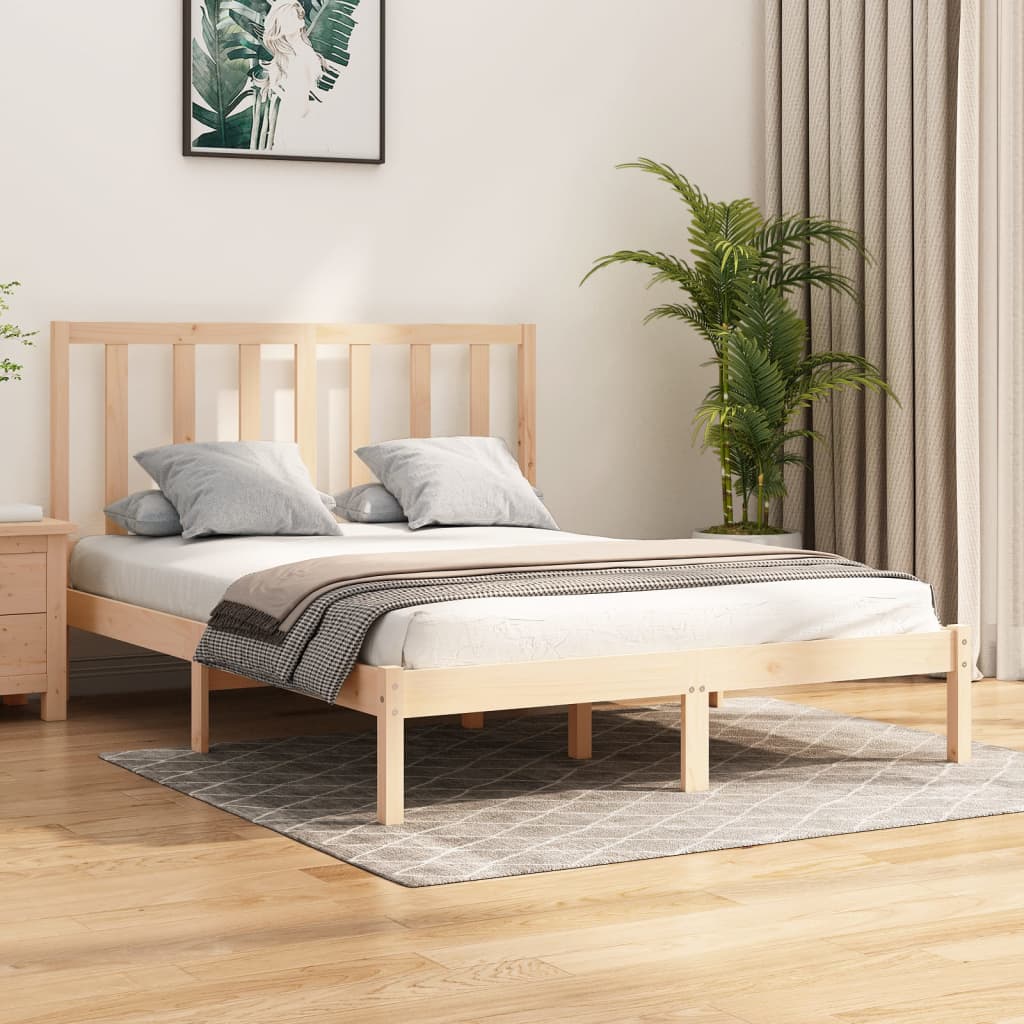 vidaXL Estructura de cama sin colchón madera maciza de pino 160x200 cm