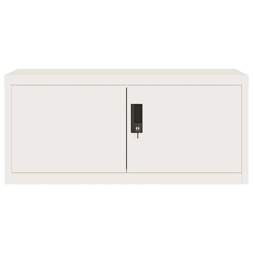 vidaXL Armario archivador de acero blanco 90x40x145 cm