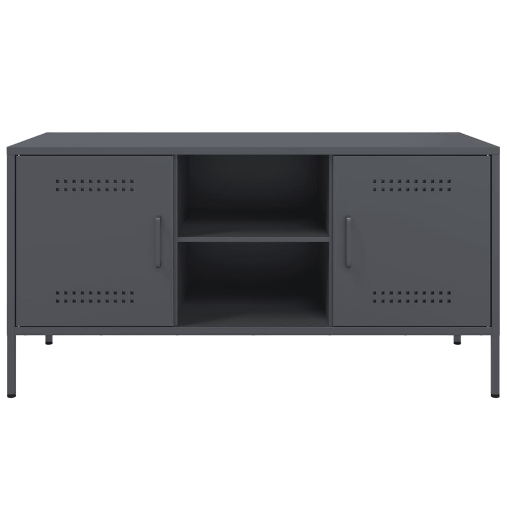 vidaXL Mueble de TV de acero gris antracita 100,5x39x50,5 cm