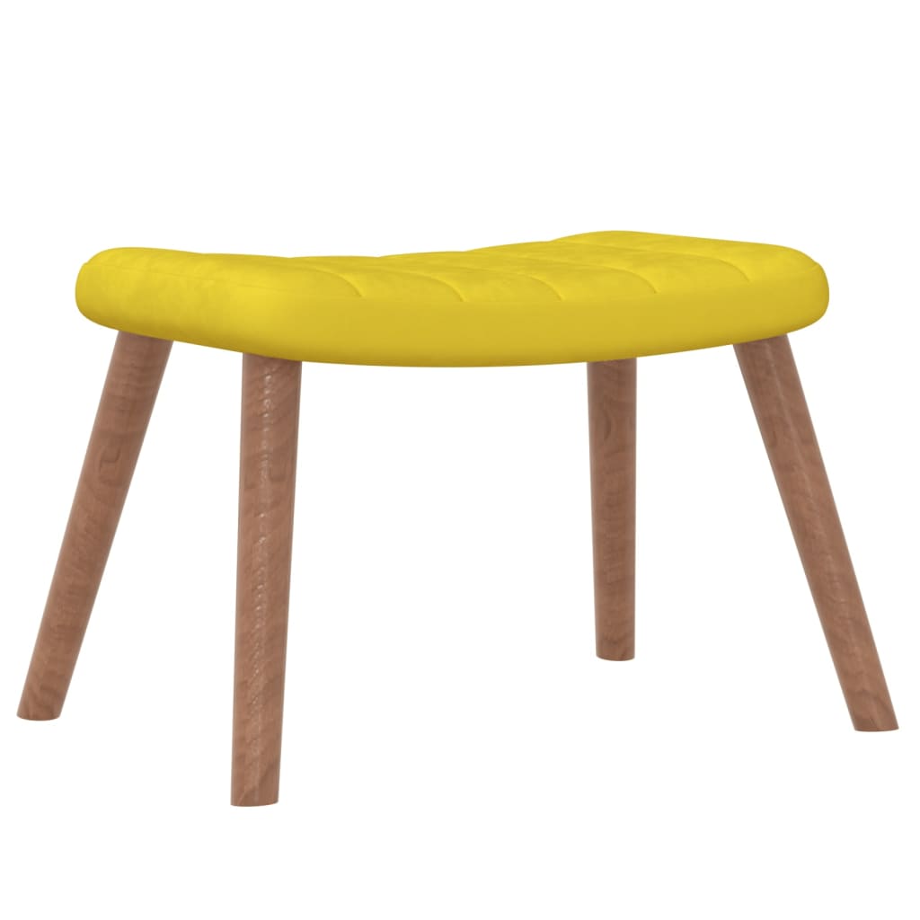 vidaXL Sillón de relax con taburete terciopelo amarillo mostaza