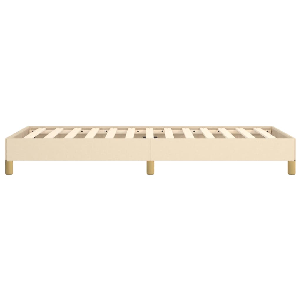 vidaXL Estructura de cama sin colchón tela crema 90x190 cm