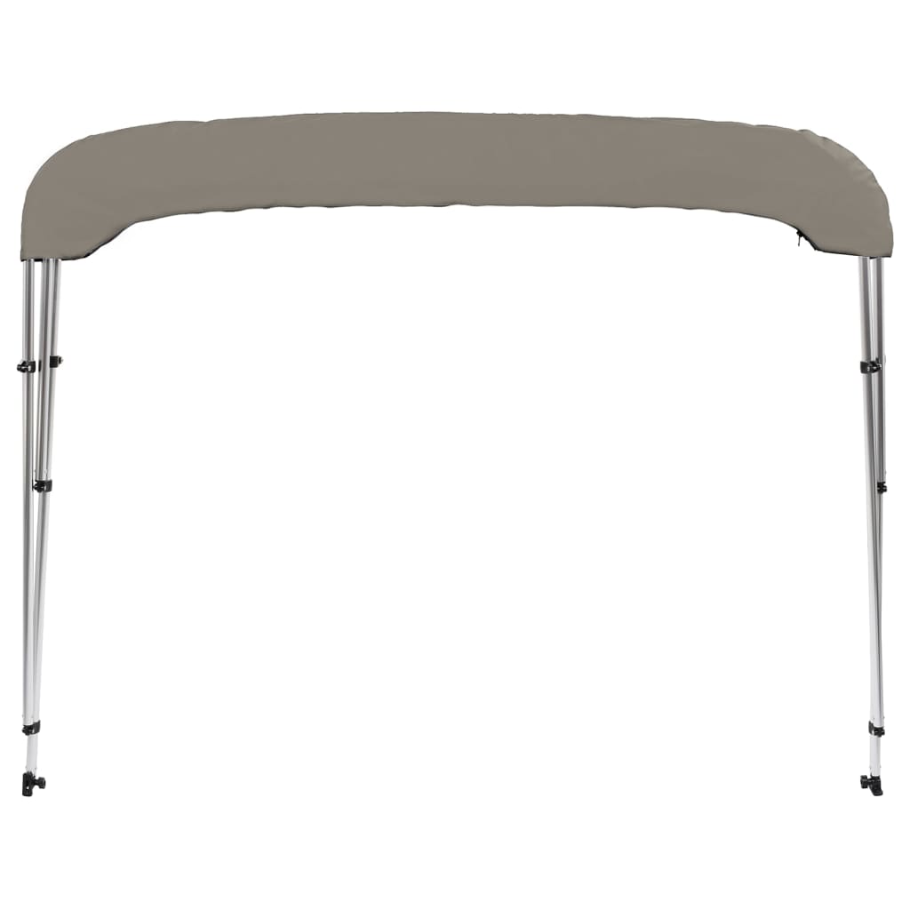 vidaXL Toldo bimini de 3 arcos gris 183x180x137 cm