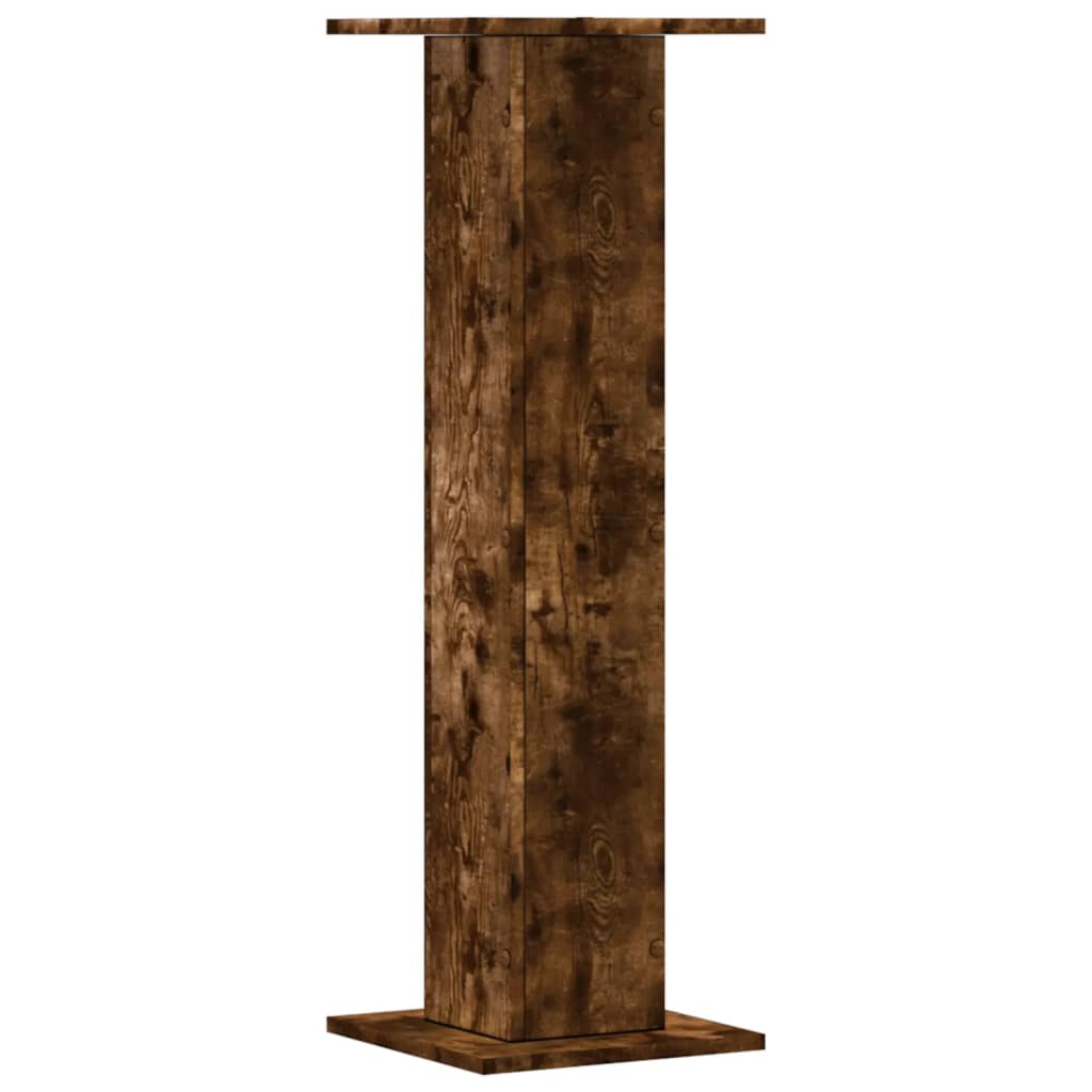 vidaXL Soportes altavoces 2 uds madera roble ahumado 30x30x95 cm