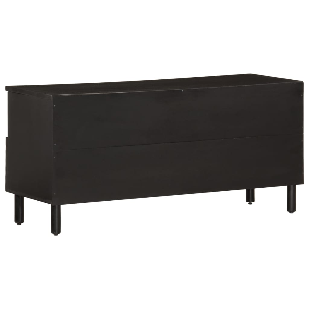 vidaXL Mueble de TV madera maciza de mango negro 100x33x46 cm