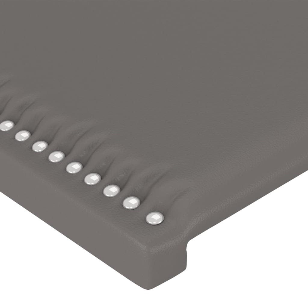 vidaXL Cabeceros 4 unidades de cuero sintético gris 90x5x78/88cm