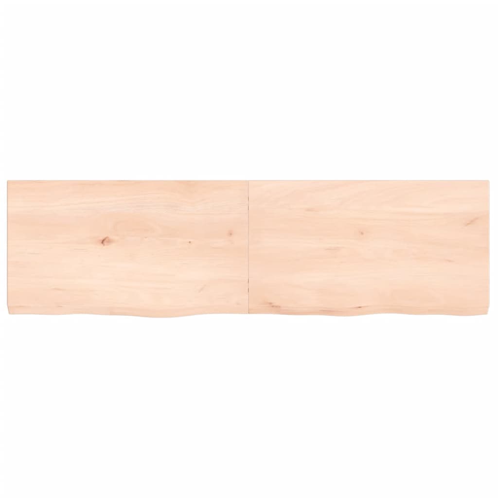 vidaXL Encimera de baño madera maciza sin tratar 140x40x(2-4) cm