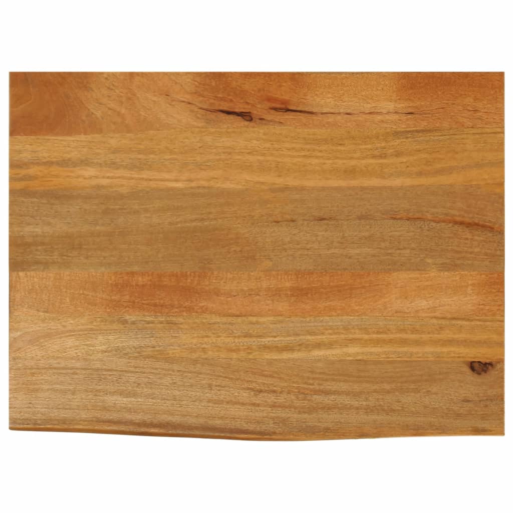 vidaXL Tablero de mesa borde natural madera maciza mango 80x60x2,5 cm