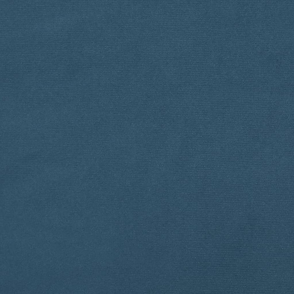 vidaXL Colchón muelles ensacados terciopelo azul oscuro 180x200x20 cm