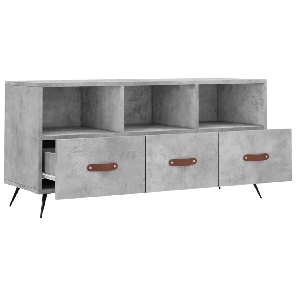 vidaXL Mueble de TV madera de ingeniería gris hormigón 102x36x50 cm