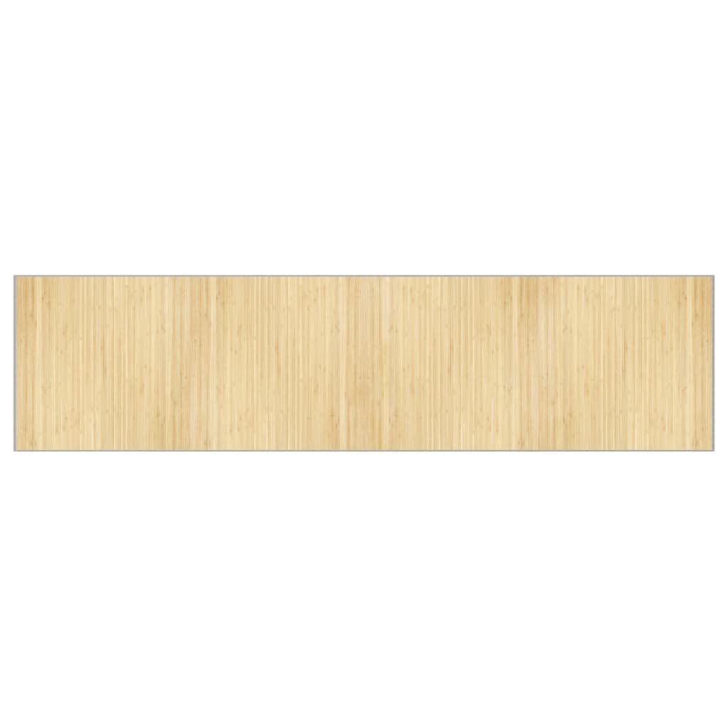 vidaXL Alfombra rectangular bambú color natural claro 100x400 cm
