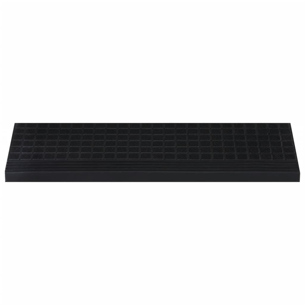 vidaXL Alfombrillas de escalera de goma 10 uds goma 25x75 cm