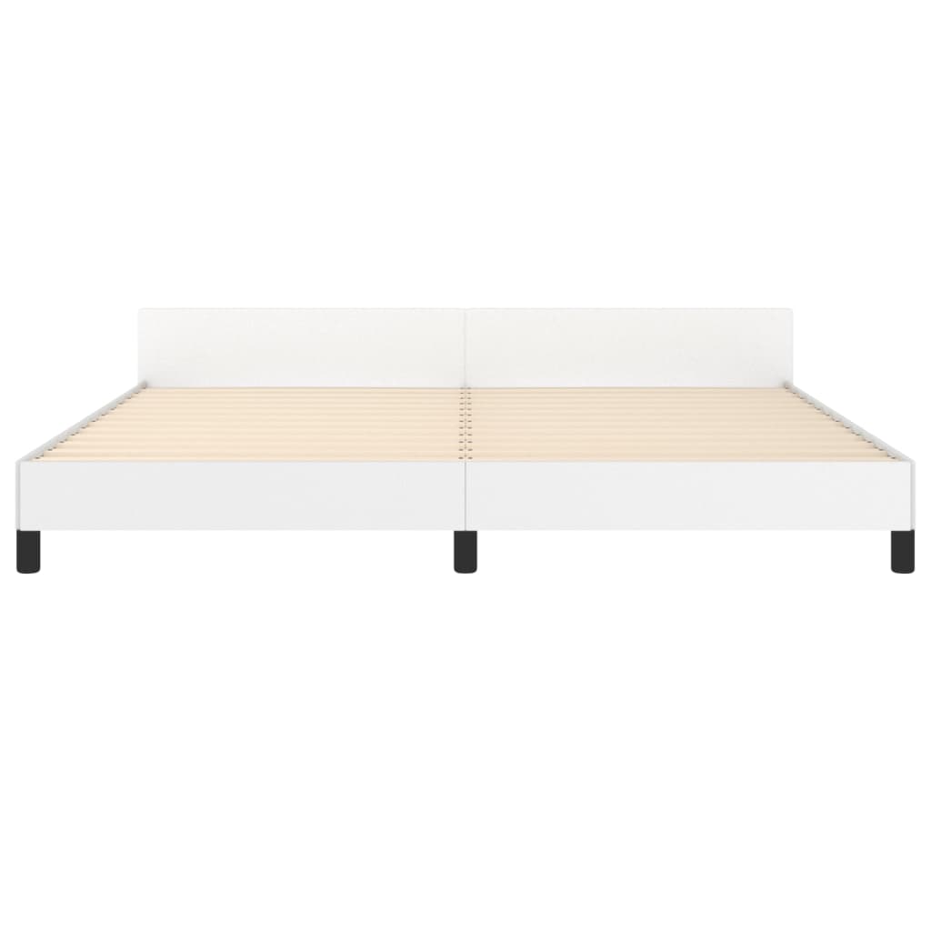 vidaXL Estructura de cama con cabecero sin colchón blanco 200x200 cm