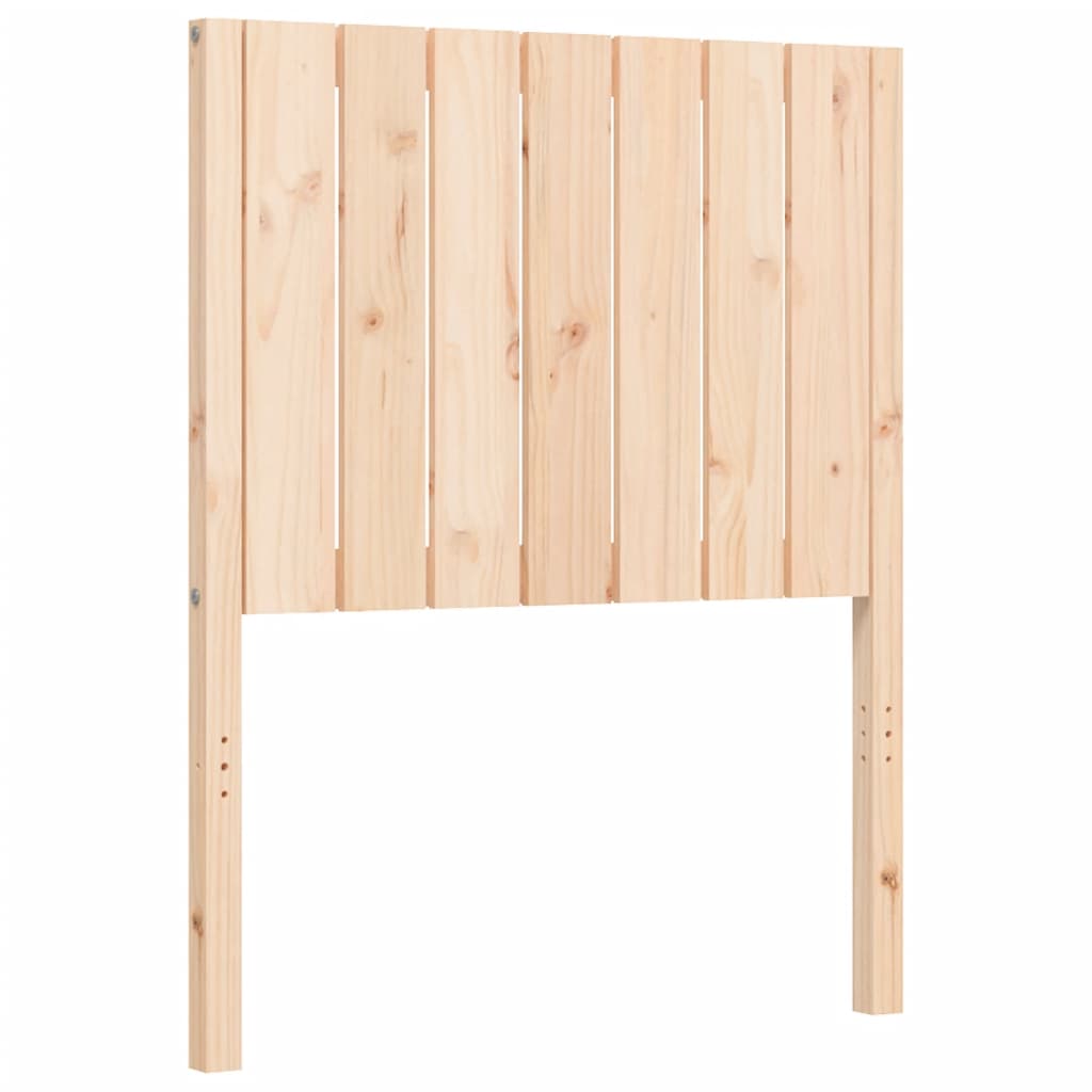 vidaXL Estructura de cama individual con cabecero madera maciza