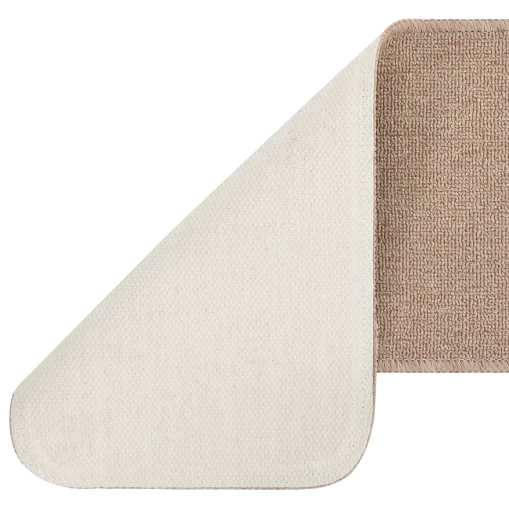 vidaXL Alfombrillas de escalera 15 uds beige rectangular 60x25 cm