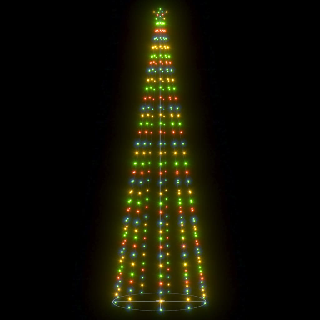 vidaXL Árbol de Navidad forma de cono 330 LEDs de colores 100x300 cm