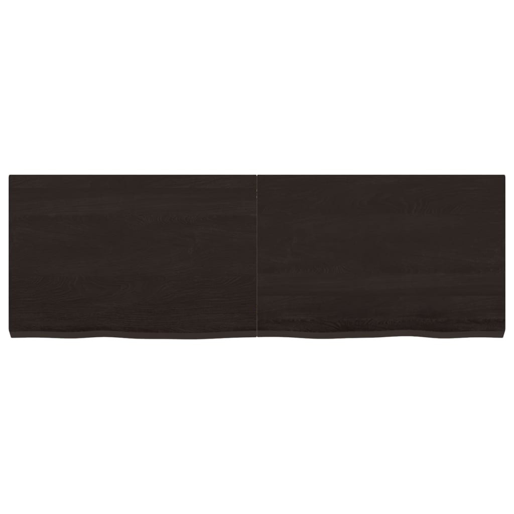 vidaXL Tablero mesa madera roble tratada marrón oscuro 120x40x(2-4) cm