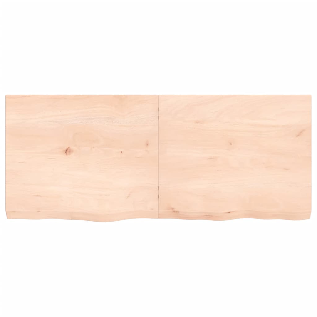 vidaXL Tablero de mesa madera maciza roble sin tratar 120x50x(2-6) cm