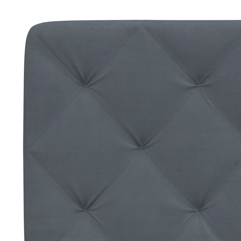 vidaXL Cabecero de cama acolchado terciopelo gris oscuro 80 cm