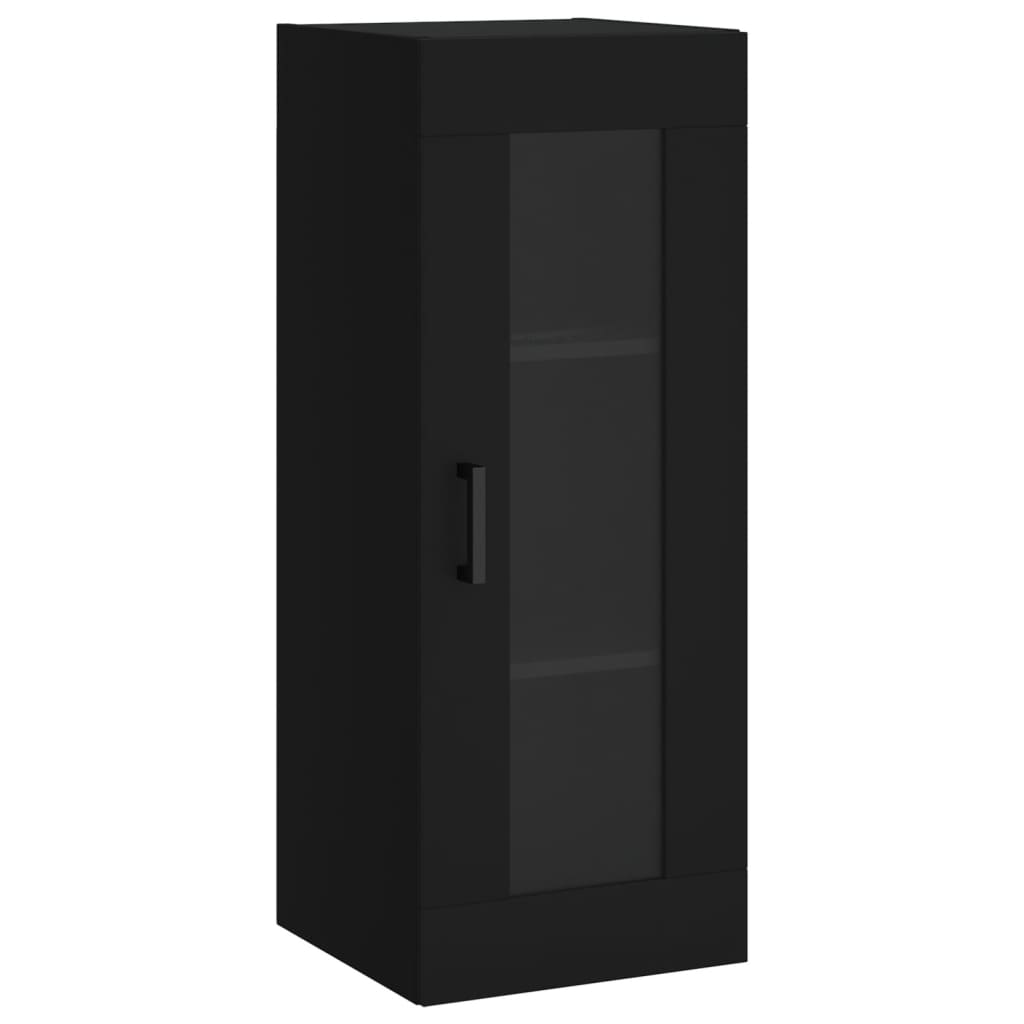 vidaXL Armario de pared negro 34,5x34x90 cm