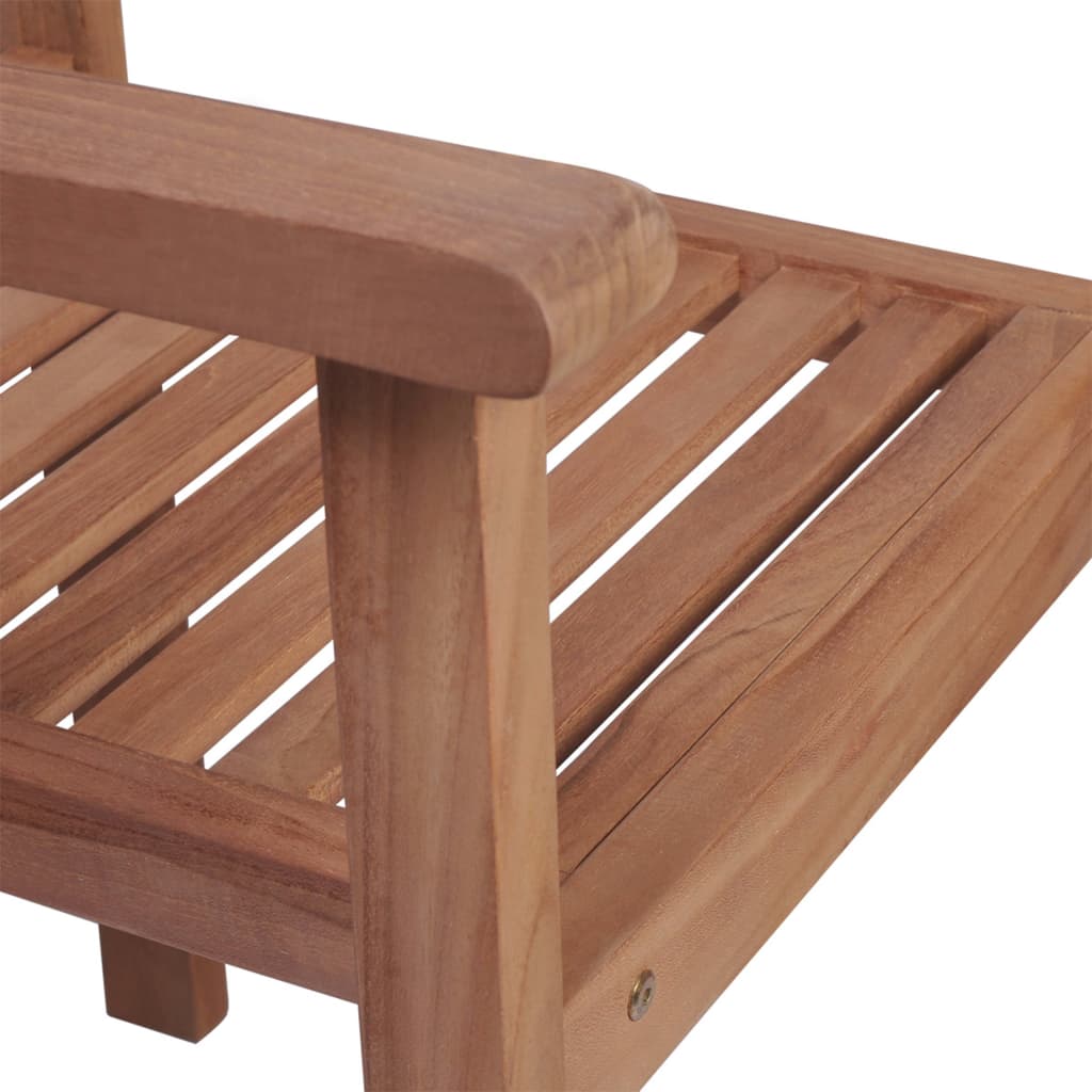 vidaXL Sillas de jardín con cojines 4 uds madera maciza de teca beige