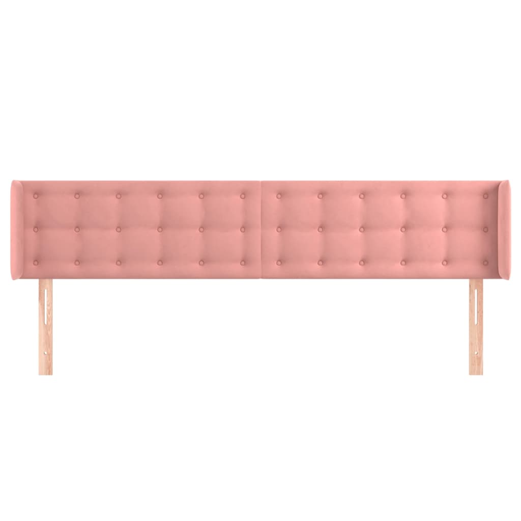 vidaXL Cabecero de terciopelo rosa 203x16x78/88 cm