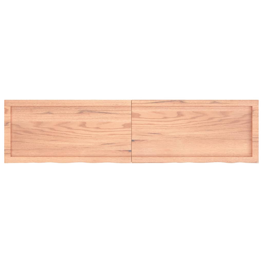 vidaXL Tablero mesa madera roble tratada marrón claro 160x40x(2-4) cm