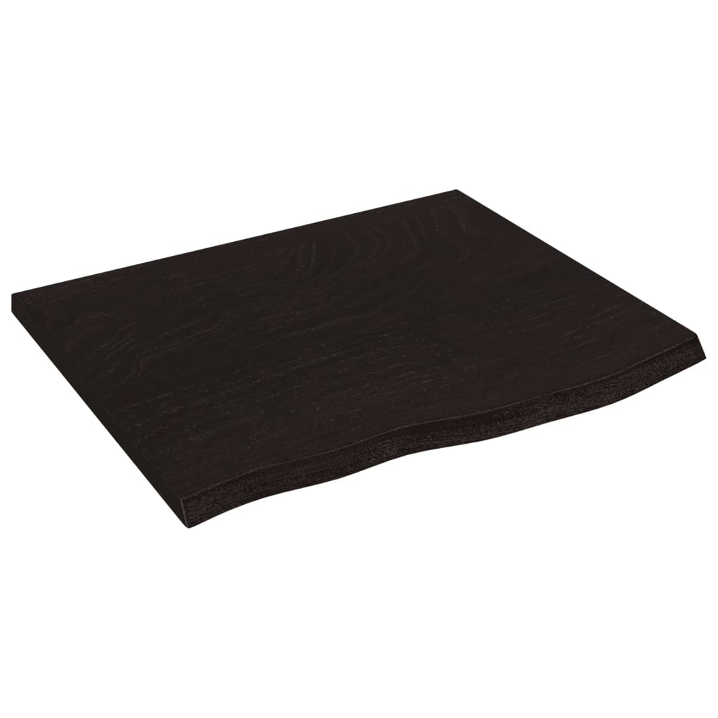 vidaXL Tablero de mesa madera roble tratada marrón oscuro 60x50x2 cm