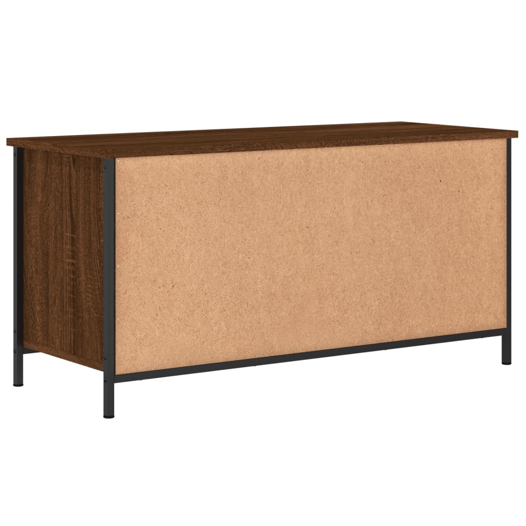 vidaXL Mueble para TV madera contrachapada marrón roble 100x40x50 cm