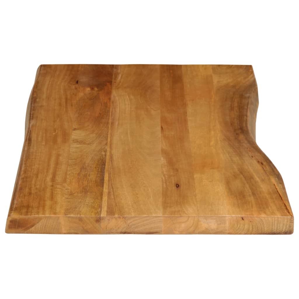 vidaXL Tablero de mesa borde natural madera maciza mango 120x60x2,5 cm