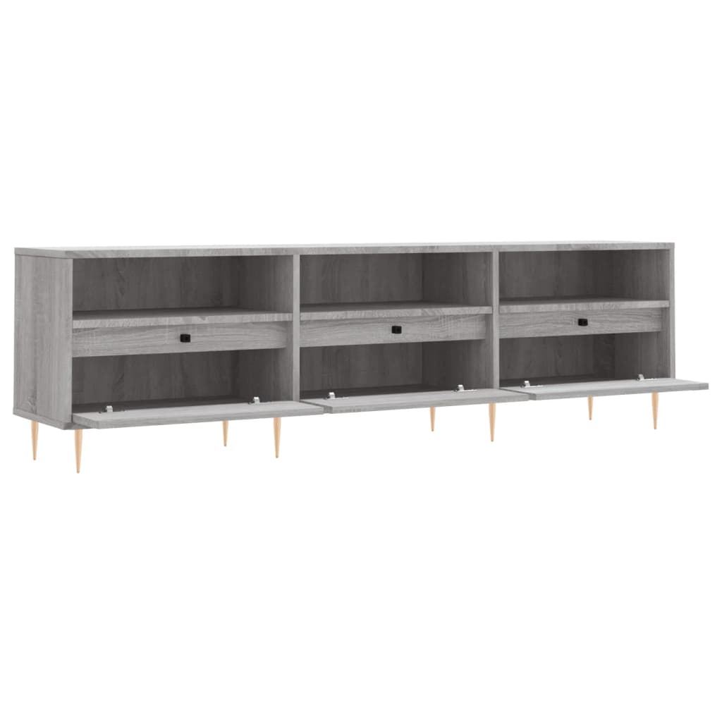 vidaXL Mueble para TV madera contrachapada gris Sonoma 150x30x44,5 cm