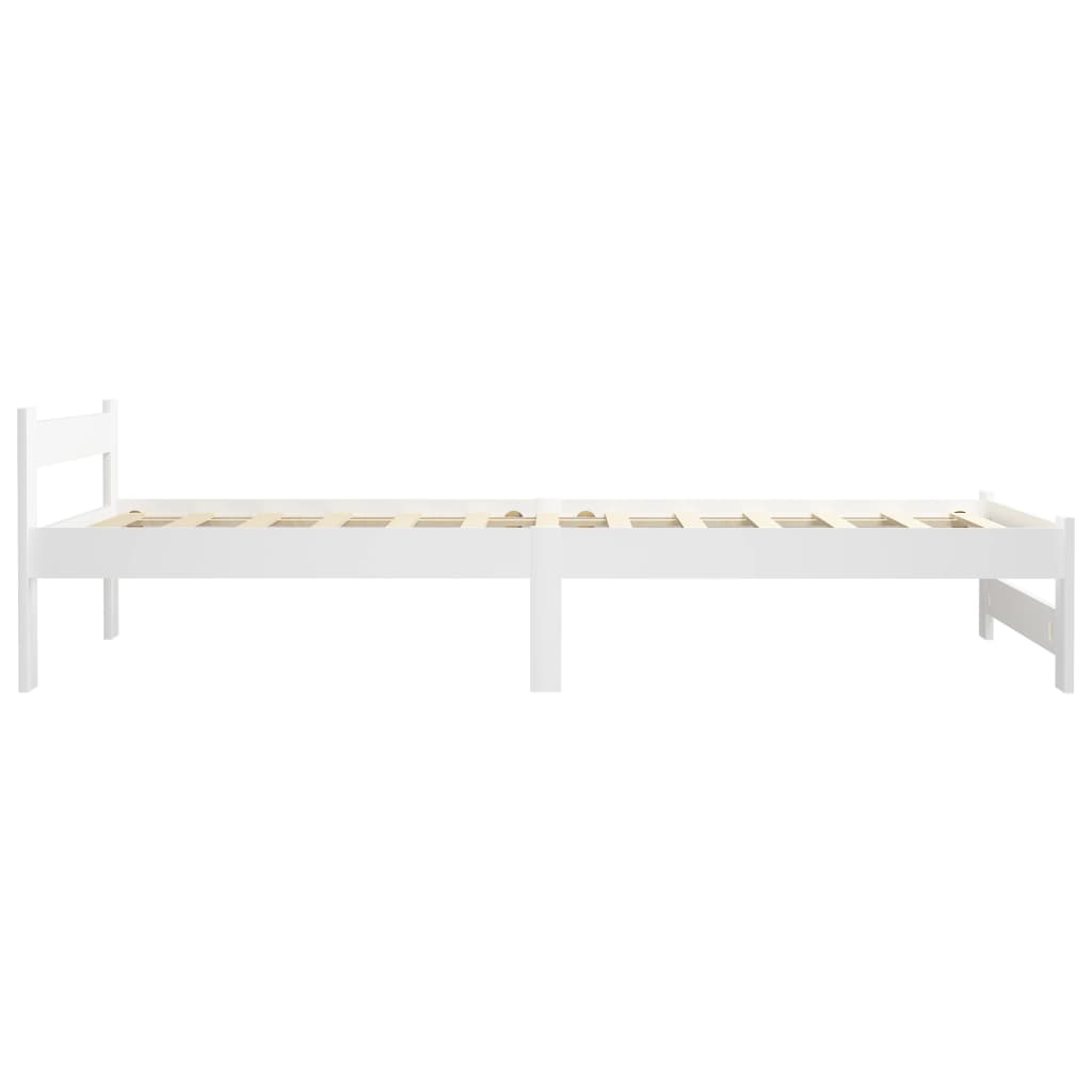 vidaXL Estructura de cama sin colchón madera de pino blanco 100x200 cm