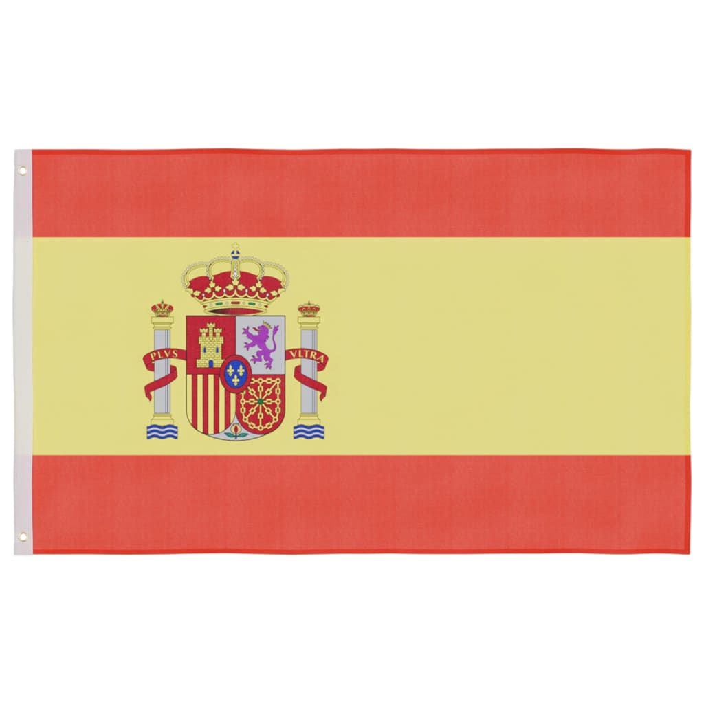 vidaXL Mástil y bandera de España aluminio 6,23 m