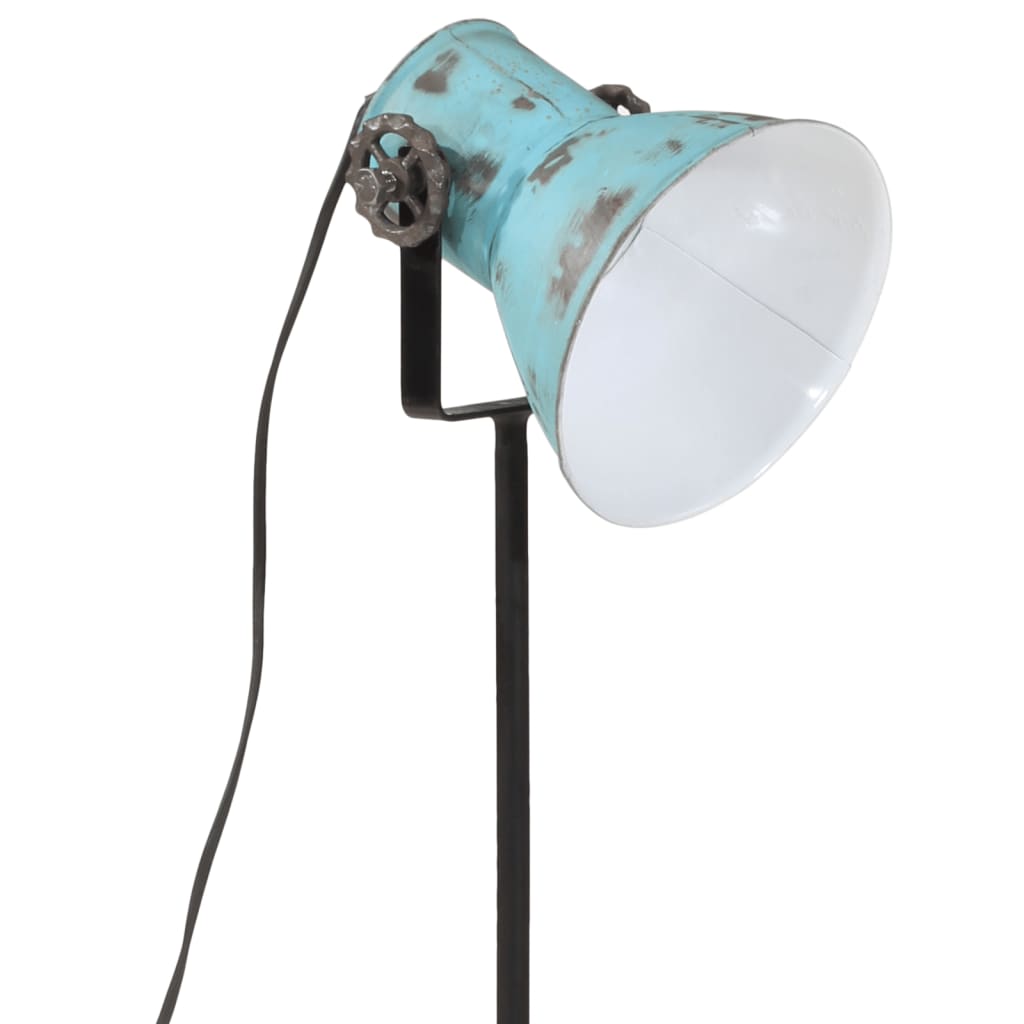 vidaXL Lámpara de pie azul desgastado 25 W E27 35x35x65/95 cm