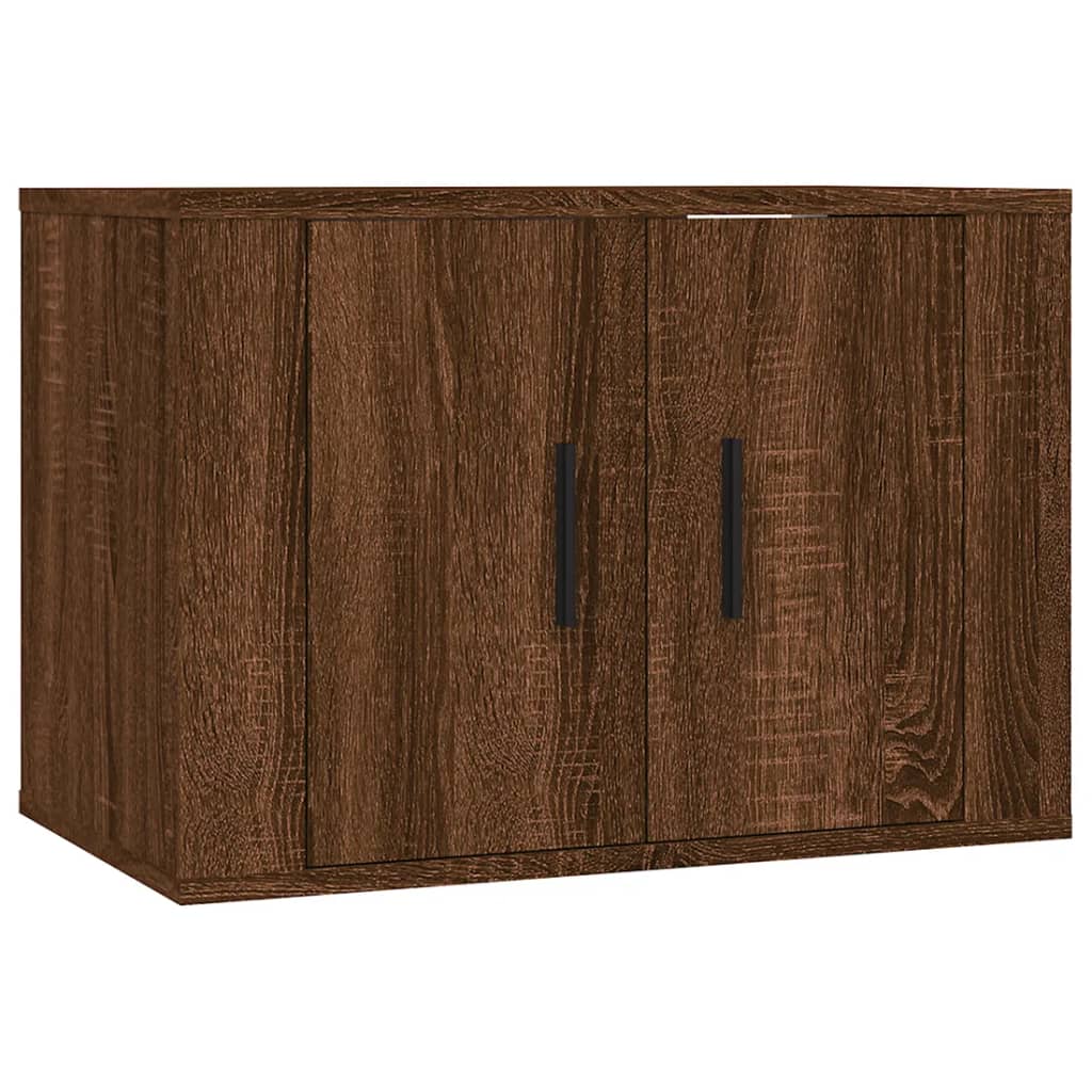 vidaXL Set de muebles para TV 4 pzas madera contrachapada marrón roble