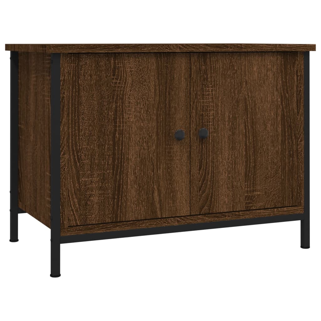 vidaXL Mueble de TV madera contrachapada marrón roble 60x35x45 cm