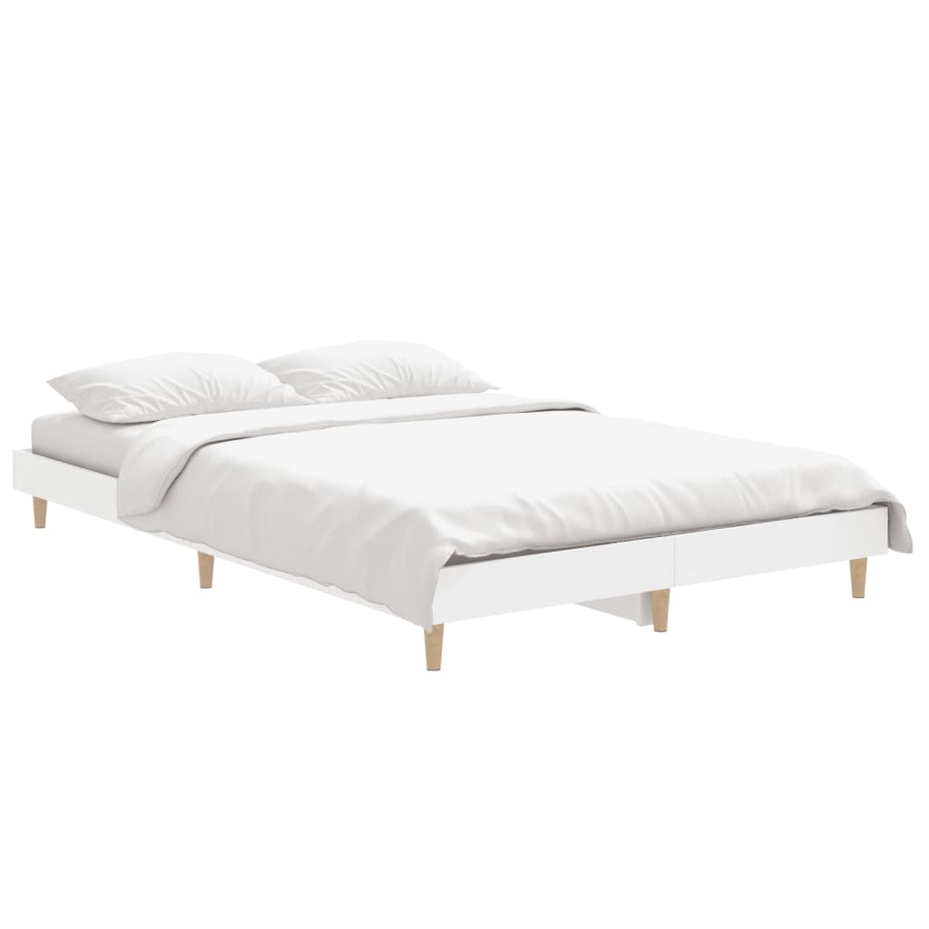 vidaXL Estructura de cama madera de ingeniería blanca 120x190 cm