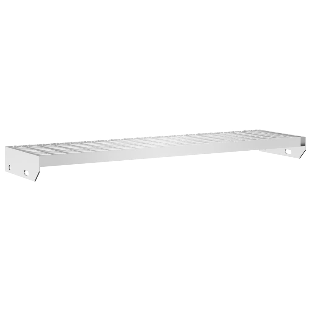 vidaXL Peldaño de rejilla acero galvanizado 90x24x7 cm