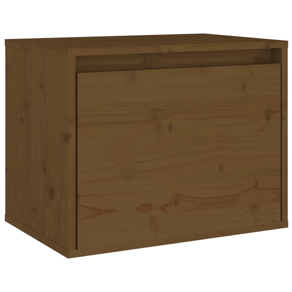 vidaXL Armario de pared madera maciza de pino marrón miel 45x30x35 cm