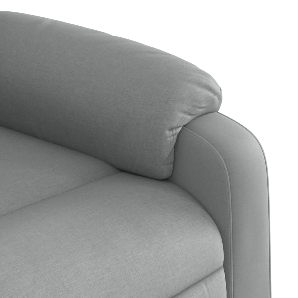 vidaXL Sillón reclinable eléctrico tela gris claro
