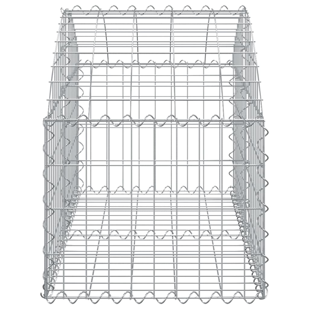 vidaXL Cesta de gaviones forma arco hierro galvanizado 100x50x40/60 cm