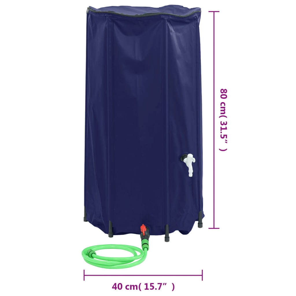 vidaXL Depósito de agua plegable con grifo PVC 100 l