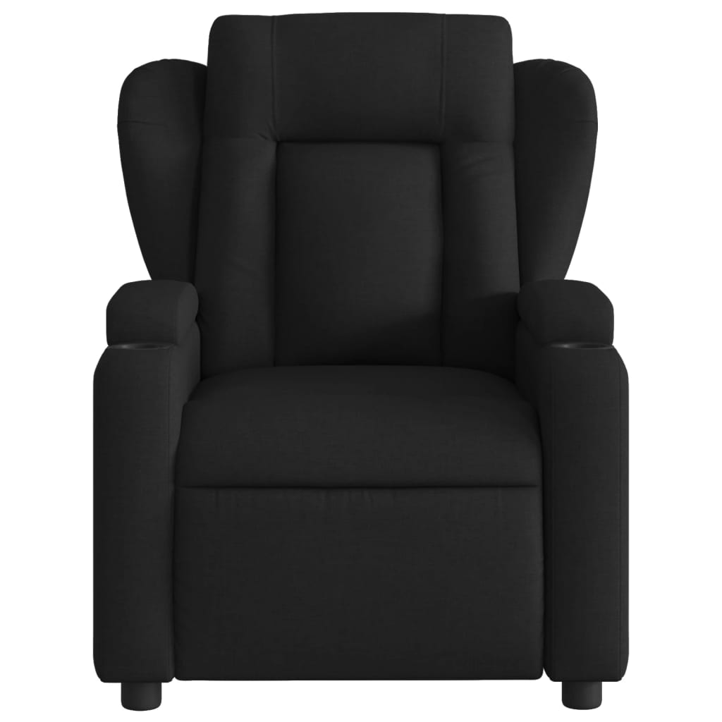 vidaXL Sillón reclinable de tela negro